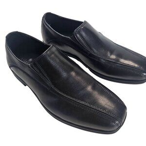 Stafford Black Slip-On Dress Shoes Unisex 5M Synthetic Manmade Memory Foam